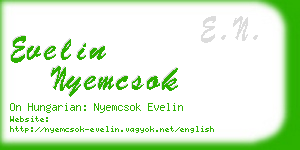 evelin nyemcsok business card